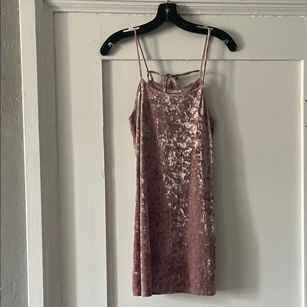 Full Tilt Blush Velvet Dress